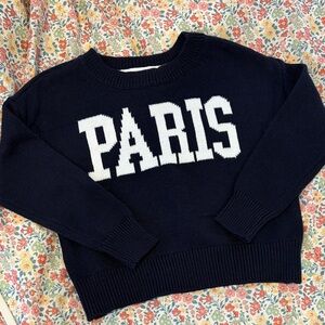GB Girls Navy Sweater with Paris Design